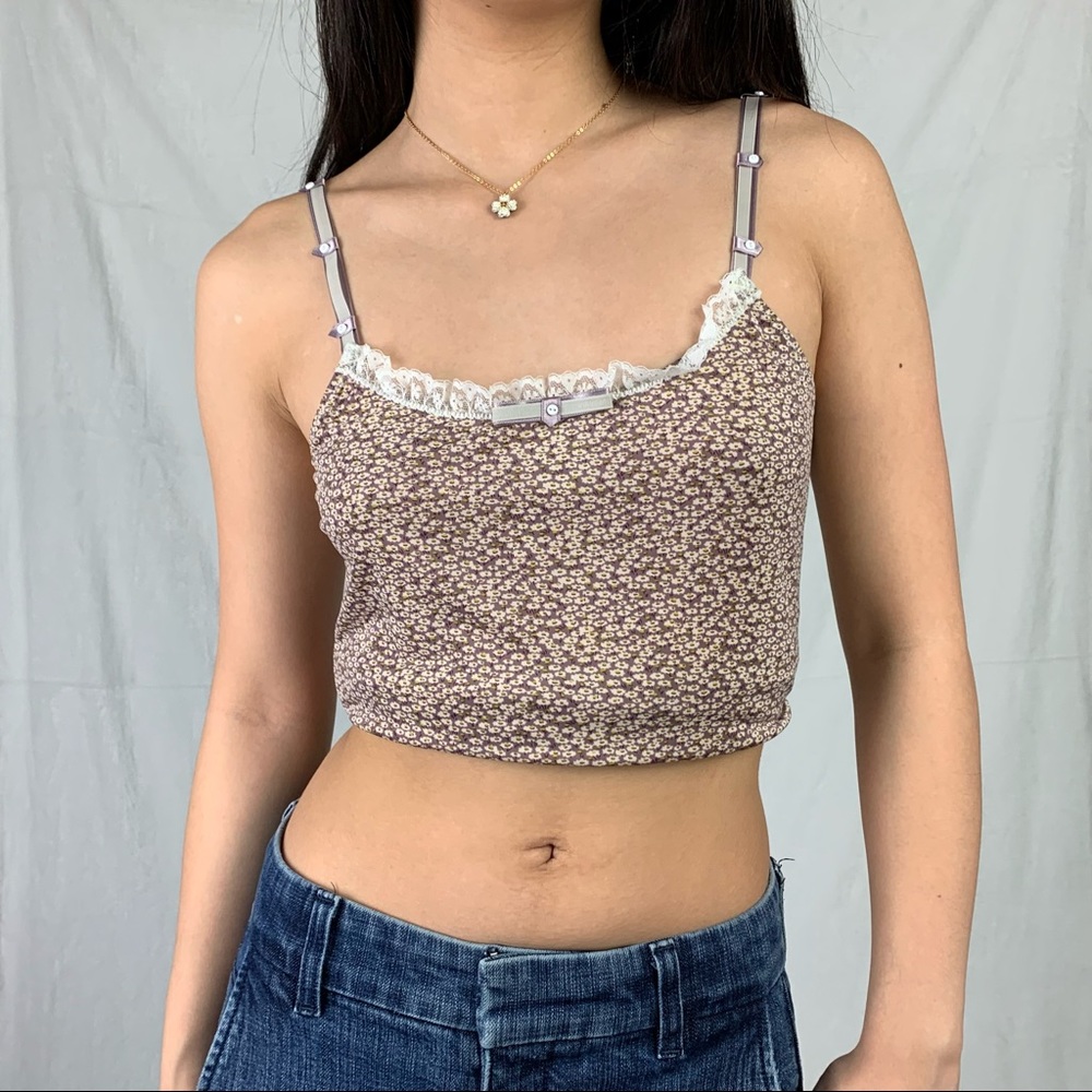 p small purple lace trim camisole